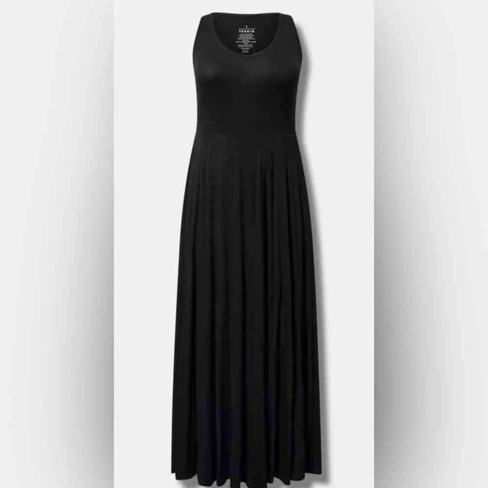 Black Sleeveless Maxi Dress - Picture 4 of 4